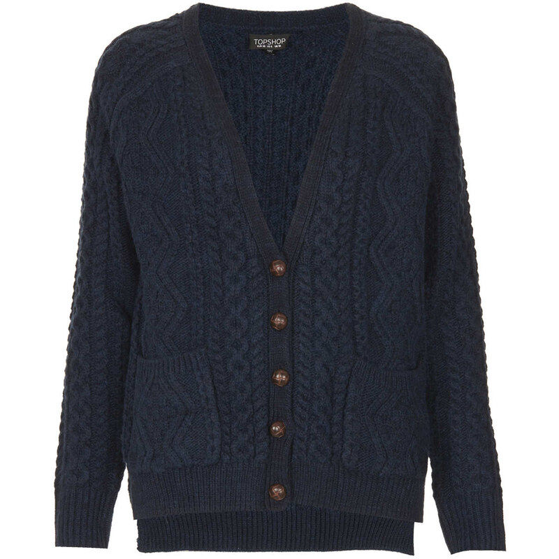 Topshop Knitted Cable Cardi
