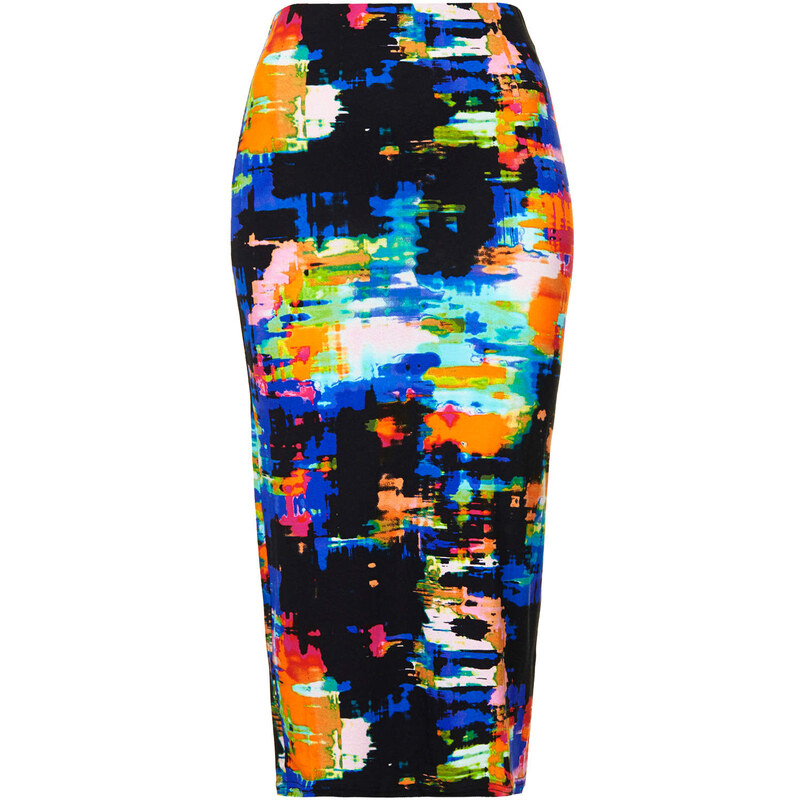 Topshop Tropical Print Tube Skirt