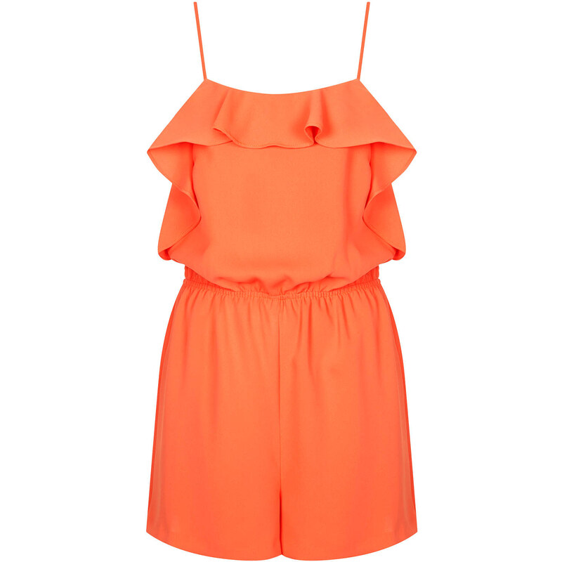 Topshop Ruffle Strappy Playsuit