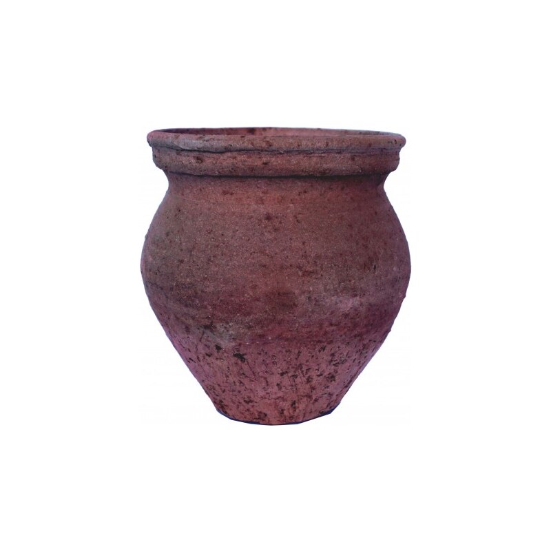 Industrial style, Hliněná starožitná nádoba, květináč 16x15cm (1286)