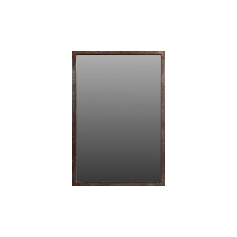 Industrial style, Obdélníkové velké zrcadlo v kovovém rámu 100x68x3,5cm (1331)