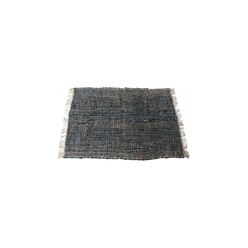 Industrial style, Velký kusový koberec z juty a kůže 200x140cm (1335)