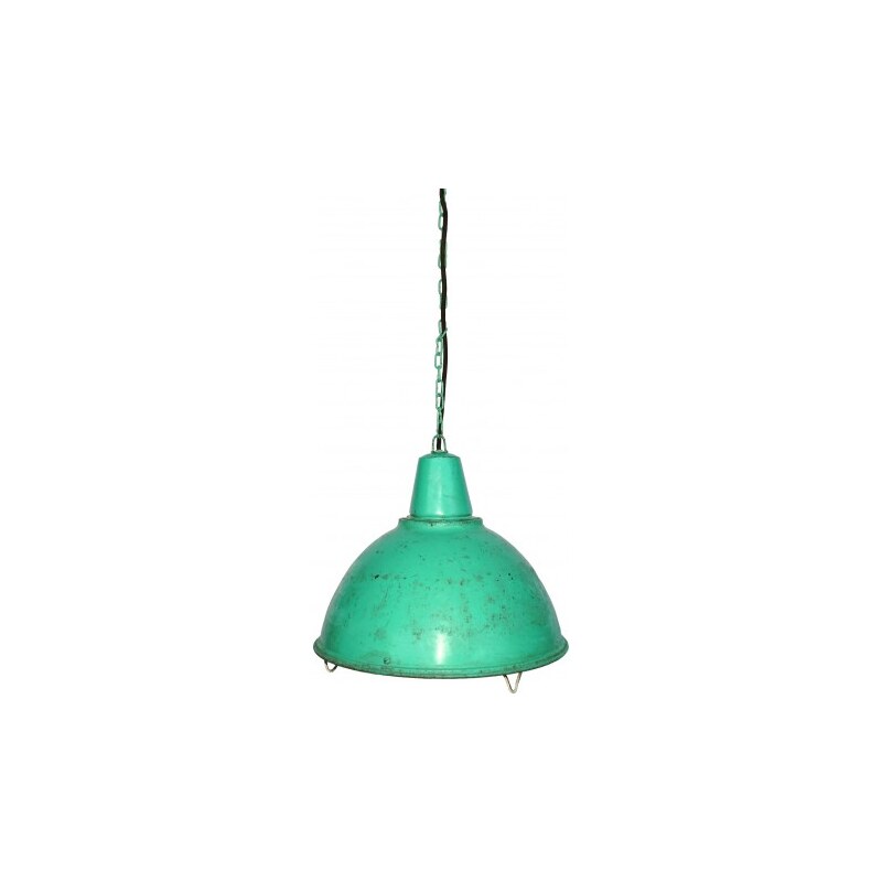 Industrial style, Zelená kovová lampa v industriálním stylu 33x38cm (1345)