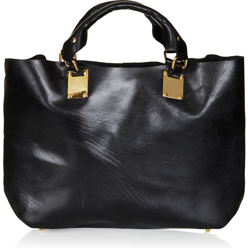 Topshop Plated Leather Tote