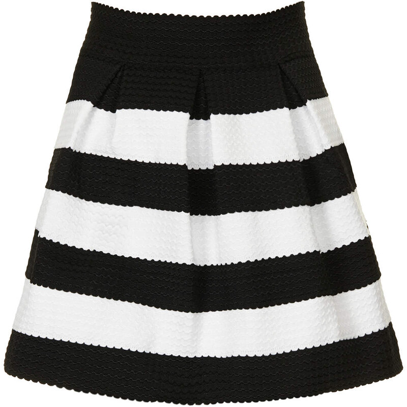 Topshop **Stripe Textured Prom Skirt by Rare