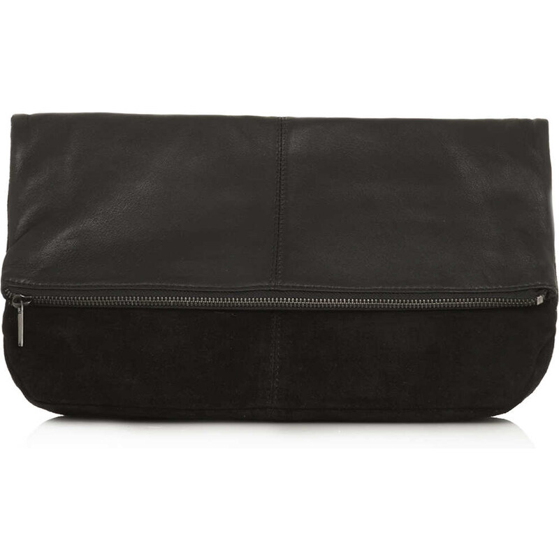 Topshop Leather Fold Over Clutch Bag