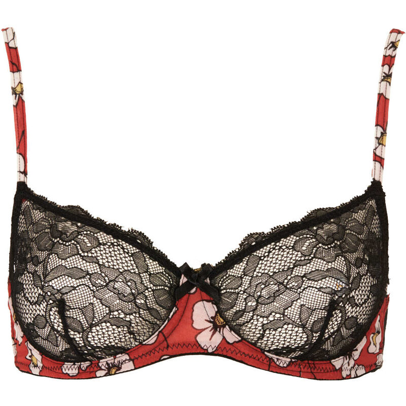 Topshop Poppy Print Underwired Bra