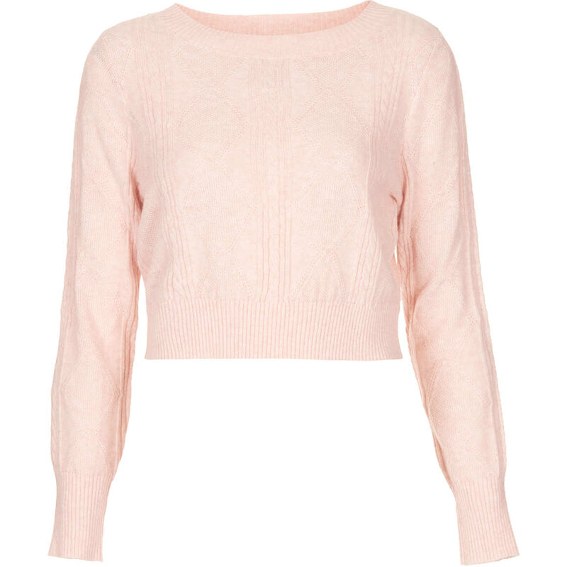 Topshop Cable Knit Loungewear Crop Top