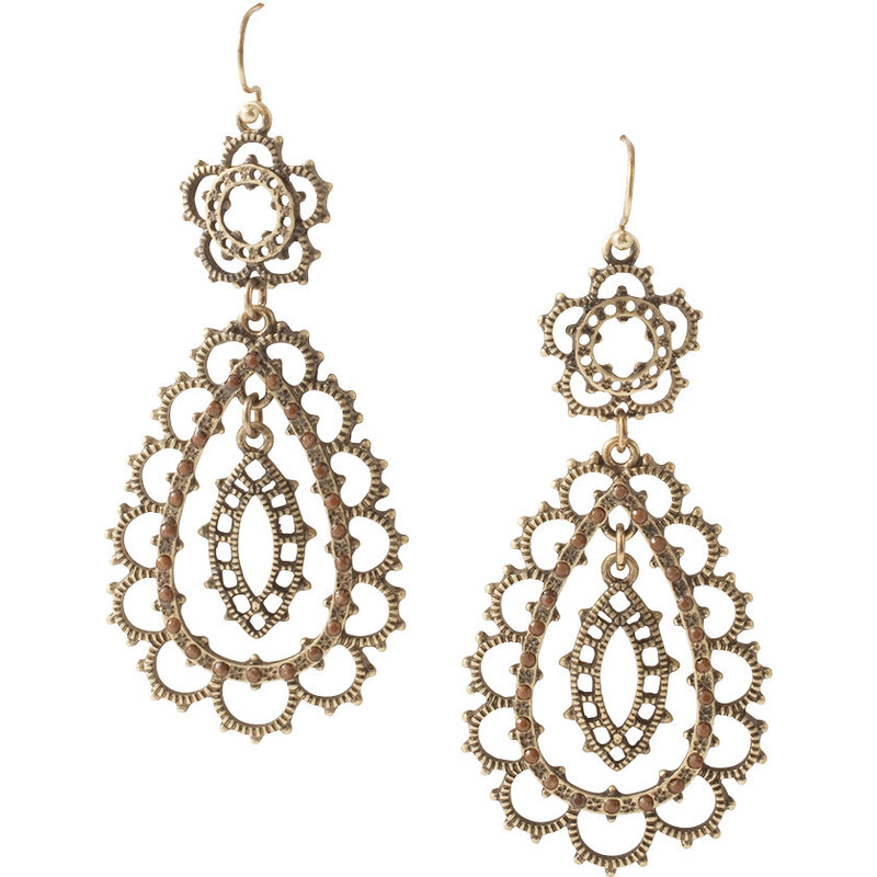 Esprit earrings with an antique finish