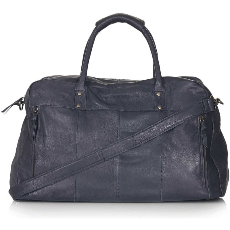 Topshop Vintage Look Leather Luggage Bag