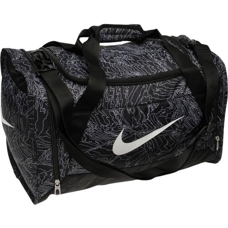 Sportovní taška Nike Brasilia Small Grip Graphic černá/bílá