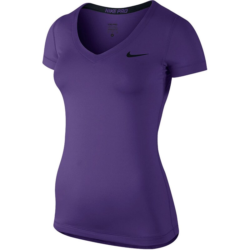 Sportovní tričko Nike Pro V neck dám. fialová