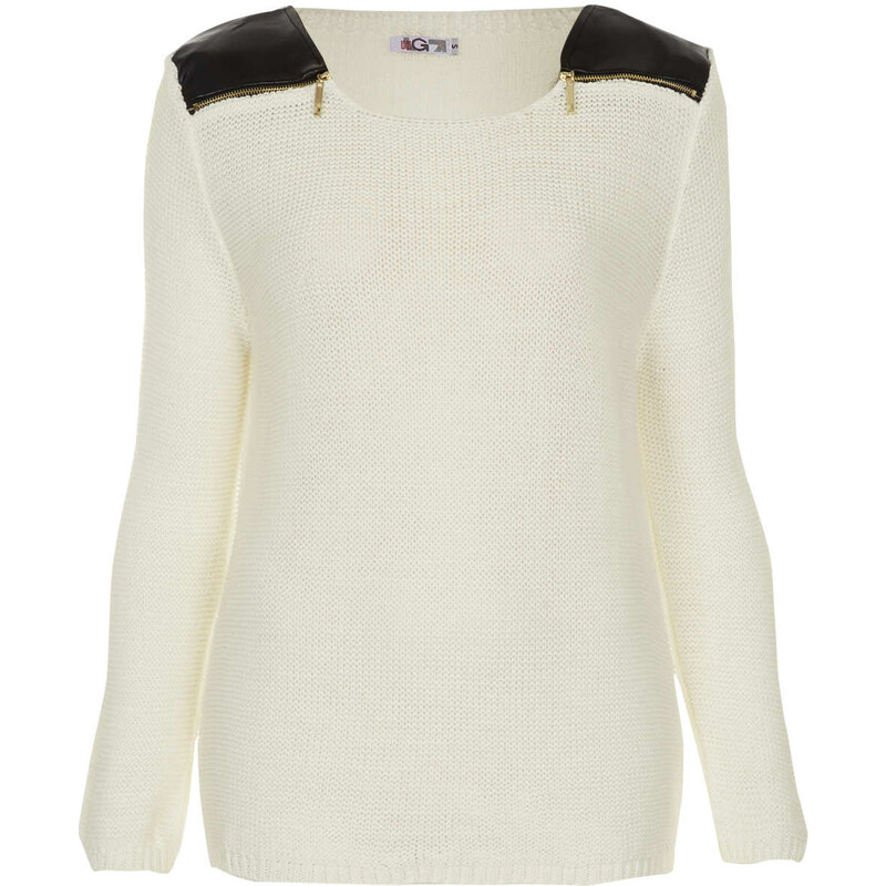 Topshop **PU Patch Jumper by Wal G