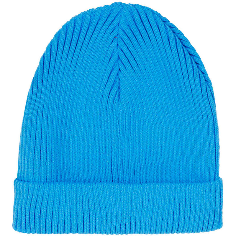 Topshop Blue Turnup Beanie Hat