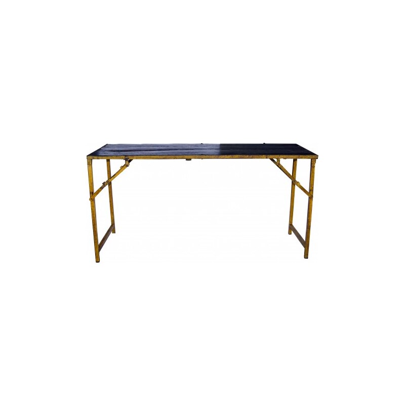 Industrial style, Dvoubarevný dřevěný jídelní stůl 76x153x60cm (1237)