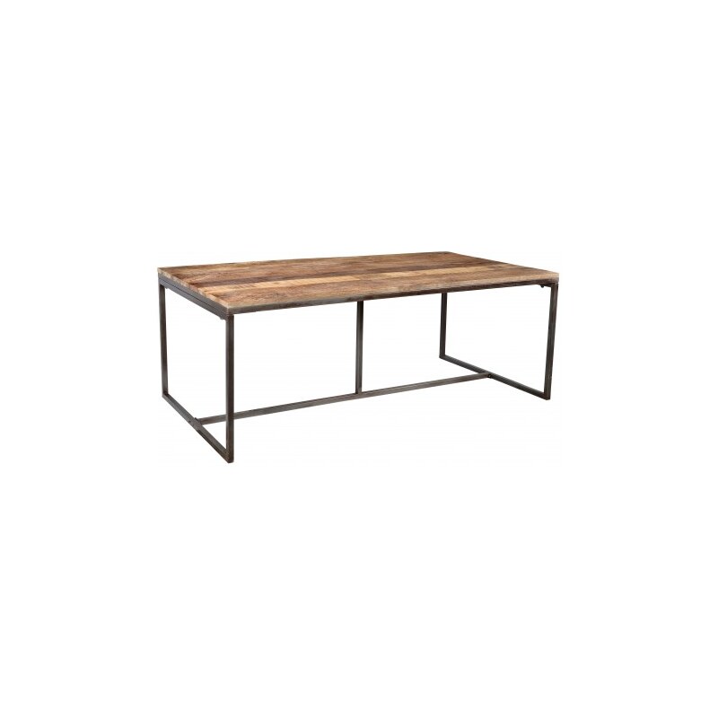 Industrial style, Jídelní stůl s deskou z mangového dřeva 75x200x100cm (1238)
