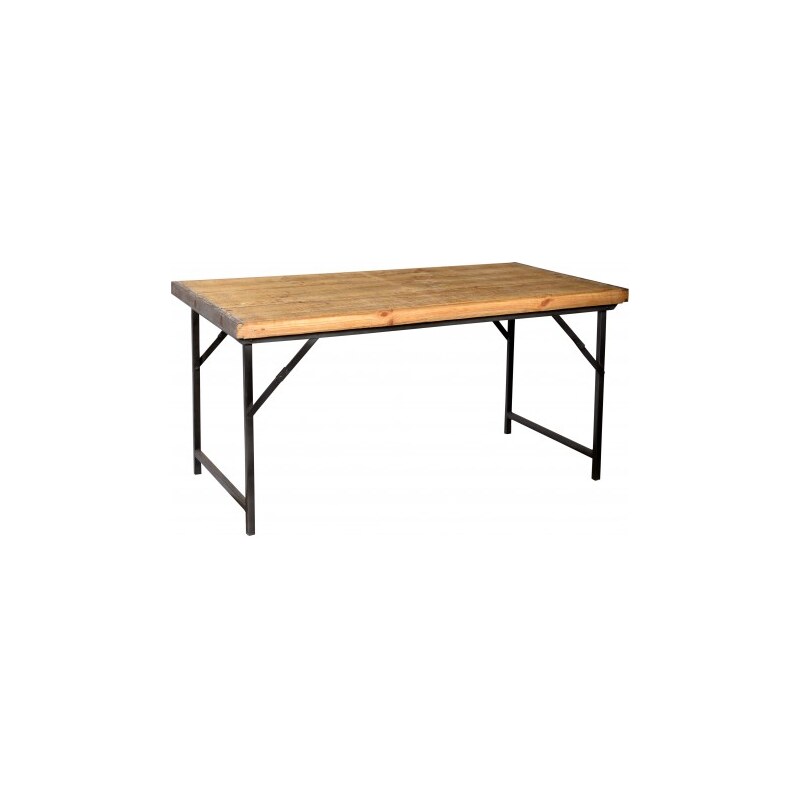 Industrial style, Neradiční dřevěný stůl 76x150x80cm (1239)