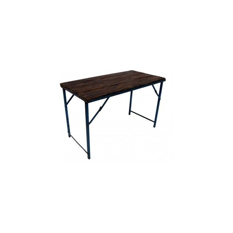 Industrial style, Konzolový stůl v kombinaci dřeva a železa 76x120x60cm (1244)