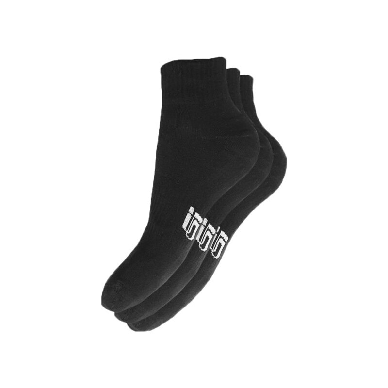 Sizeer Ponožky Nízké 3Ppk Black Muži Doplňky Ponožky SISK3901 Černá