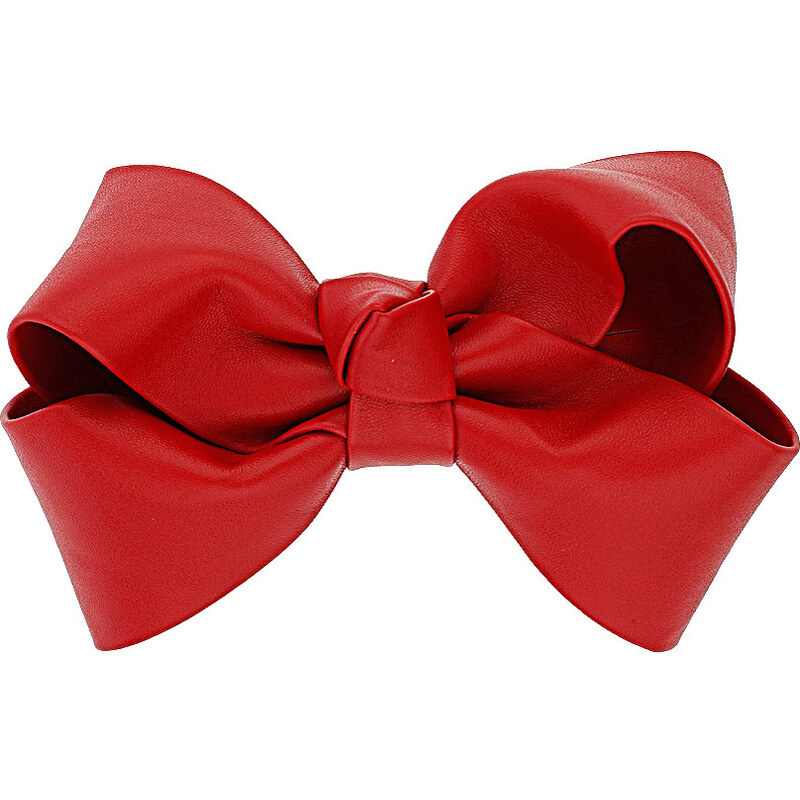 Topshop Red Leather Bow Hair Clip
