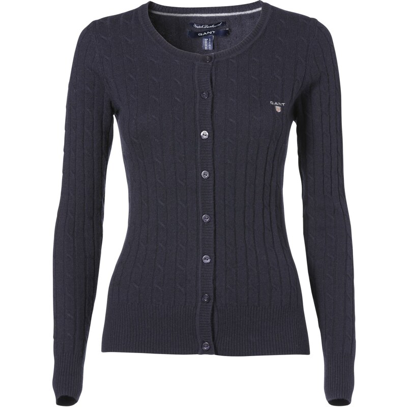 Gant Stretch Lambswool Cable Crew Carddigan