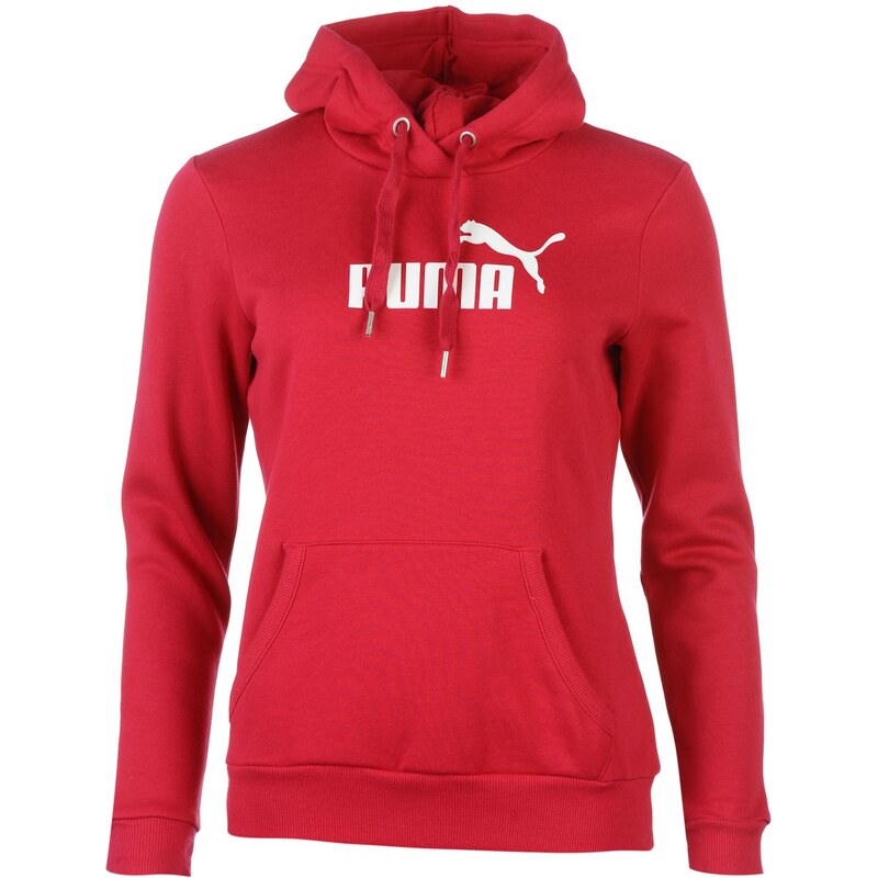 Mikina s kapucí Puma No1 Logo dám. růžová/bílá