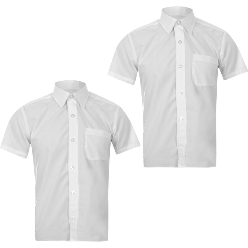 Košile s krátkým rukávem Giorgio 2 Pack School Shirts dět. bílá