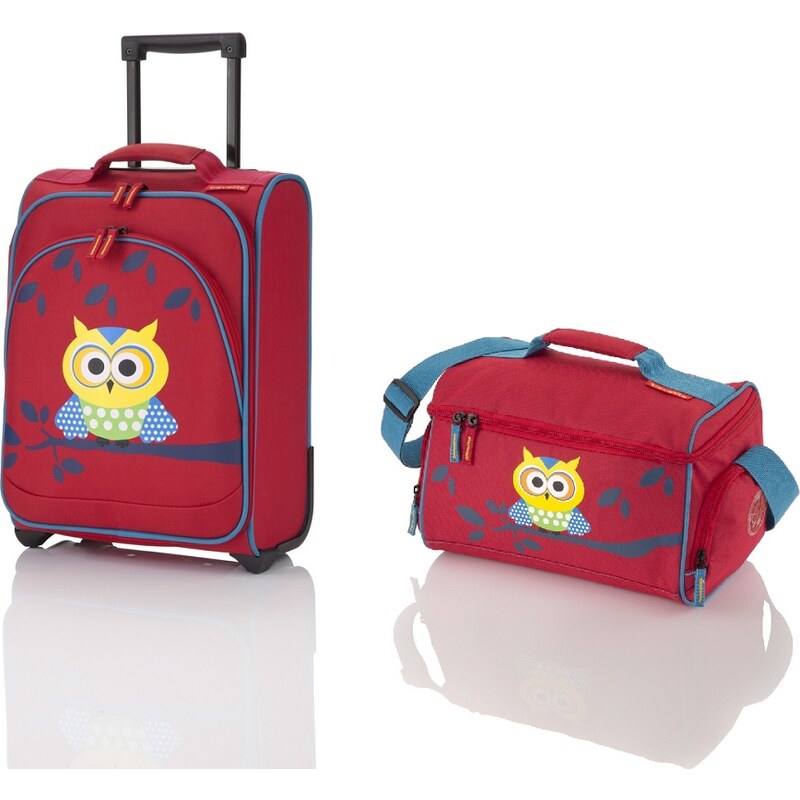 Travelite Youngster – dětská sada kufru a cestovní tašky Owl