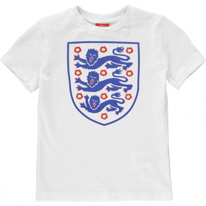 England 143 Football T Shirt Junior, white