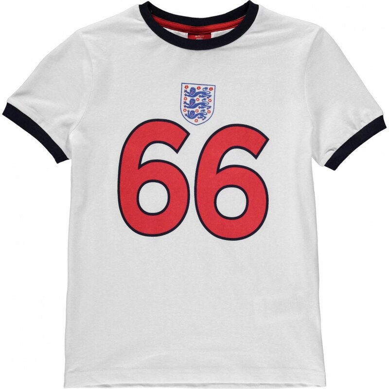 England 154 Football T Shirt Junior, white