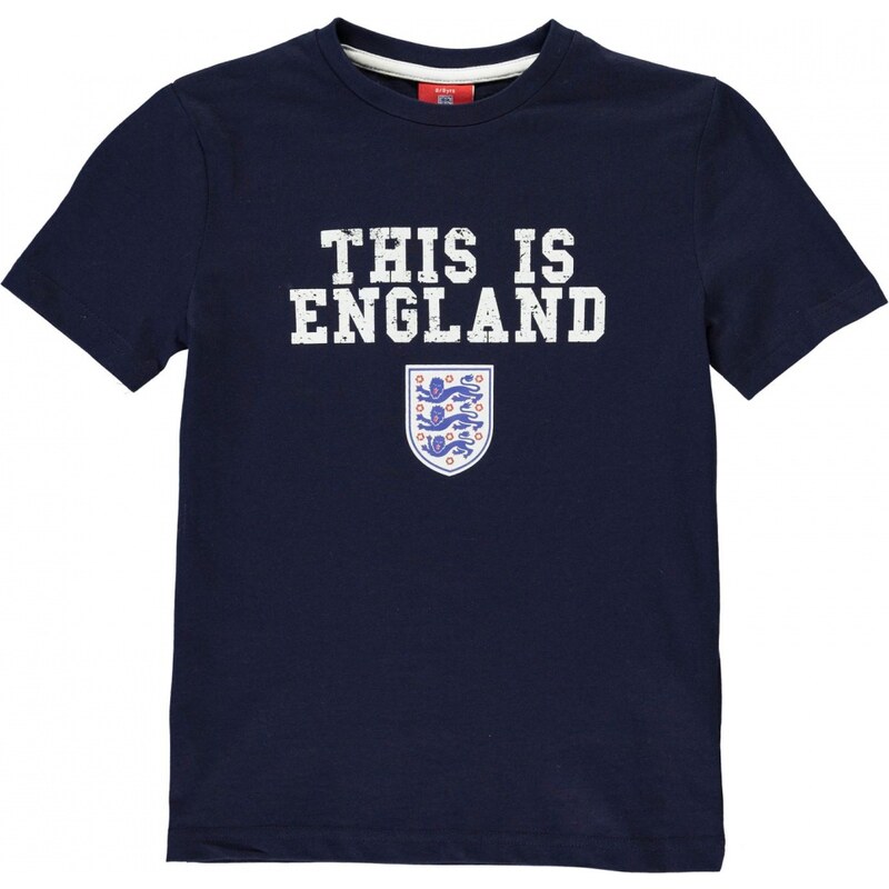 England 156 Football T Shirt Junior, navy