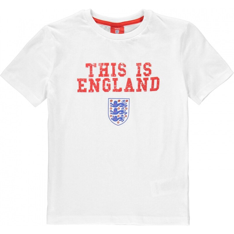 England 156 Football T Shirt Junior, white