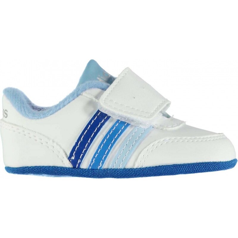 Adidas Neo V Jog Crib Shoes Baby Boys, white/blue