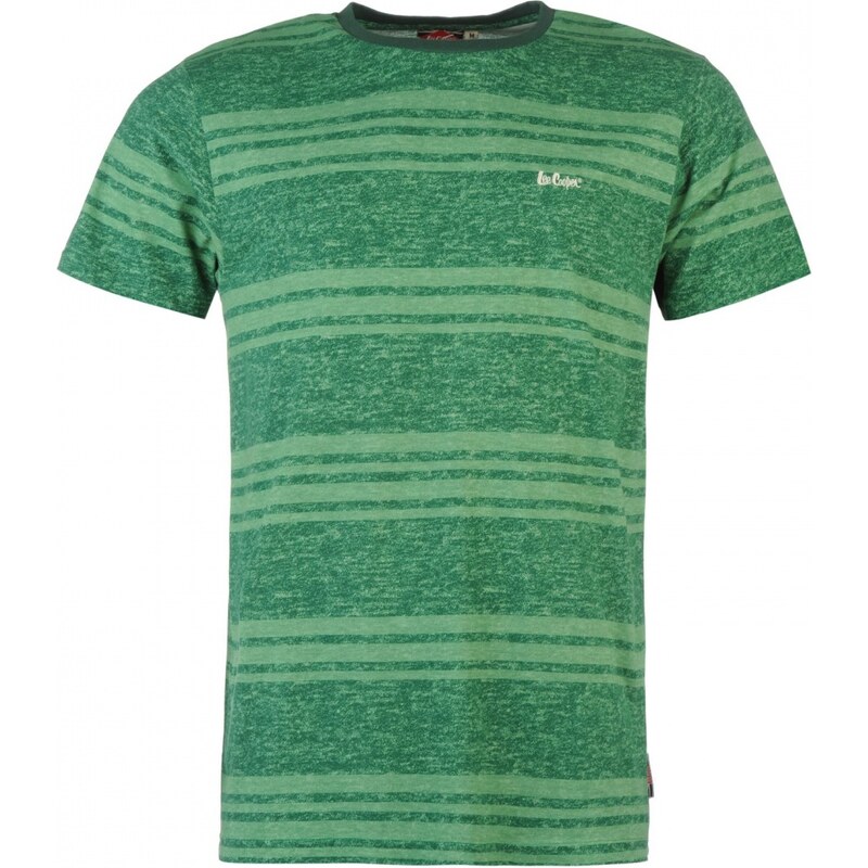 Lee Cooper Textured Short Sleeve T Shirt Mens, vintage green