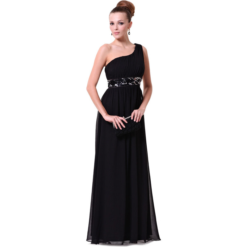 Ever-Pretty Černé večerní šaty antického střihu