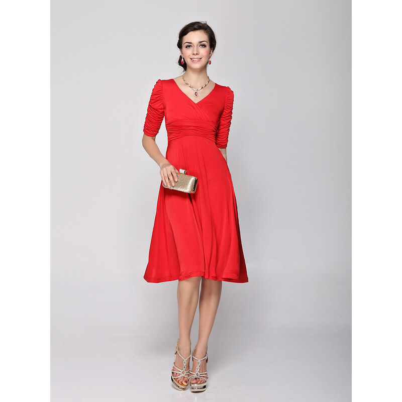 Ever-Pretty Červené strečové šaty pro každou příležitost