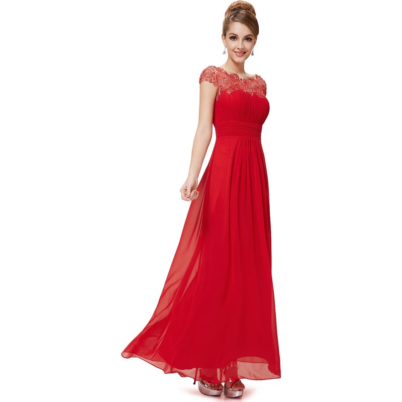 Ever-Pretty Červené krajkové šaty