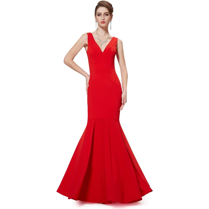 Ever-Pretty Červené strečové šaty střihu mořské panny