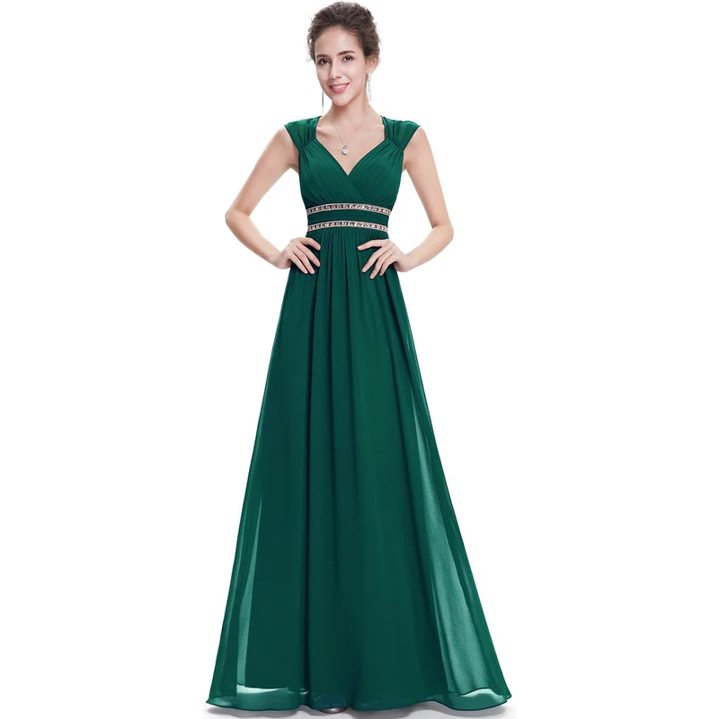 Ever-Pretty Smaragdově zelené šaty inspirované antikou ze šifonu - GLAMI.cz