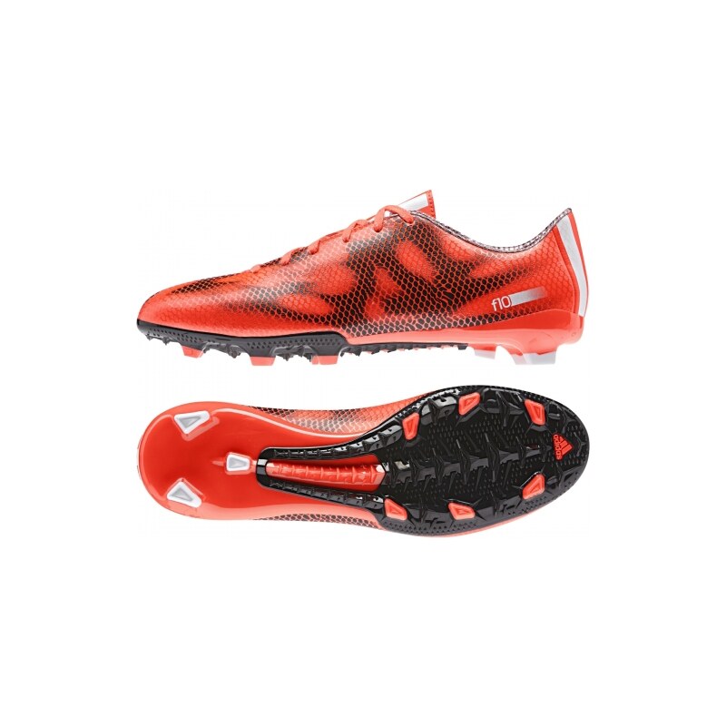 adidas Fotbalové F10 FG - oranžovo červeno B34859