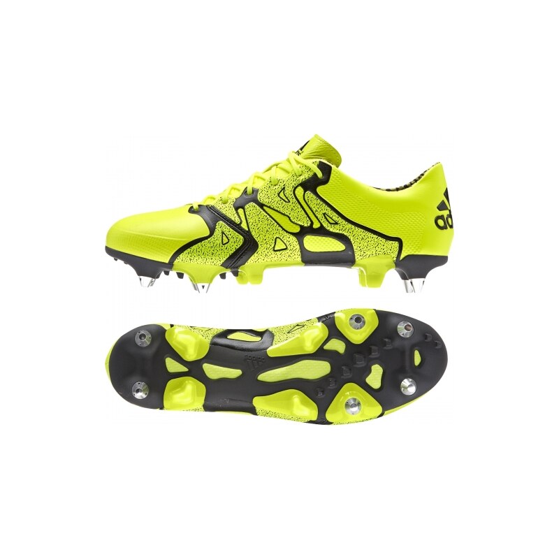 adidas značkové fotbalové X 15.1 SG Leather - Svítivé B26973