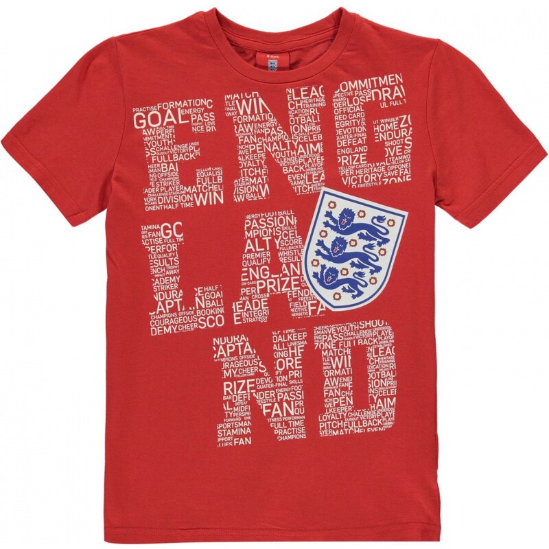 Team England 149S T Shirt Unisex Junior, red