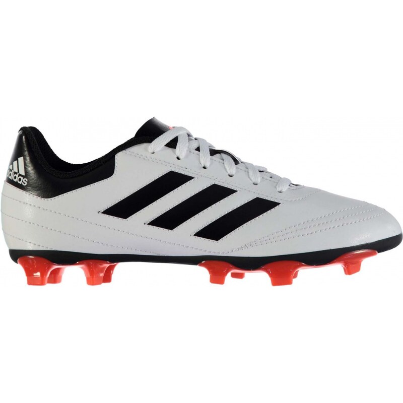 Adidas Goletto Firm Ground Football Boots Junior Boys, white/solar red