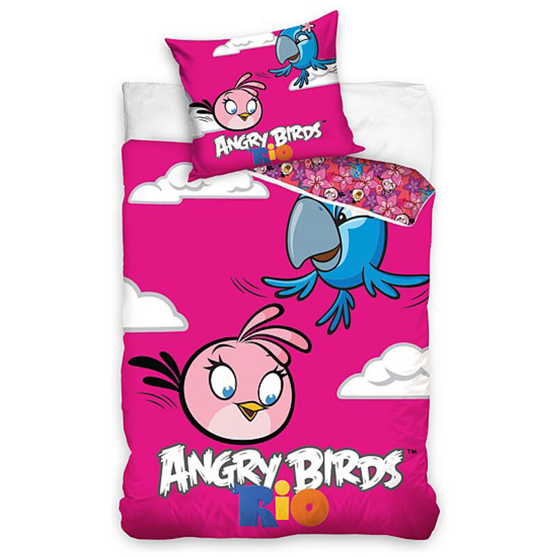 Carbotex Povlečení Angry Birds Rio Stella a Perla bavlna 140/200, 70/80cm