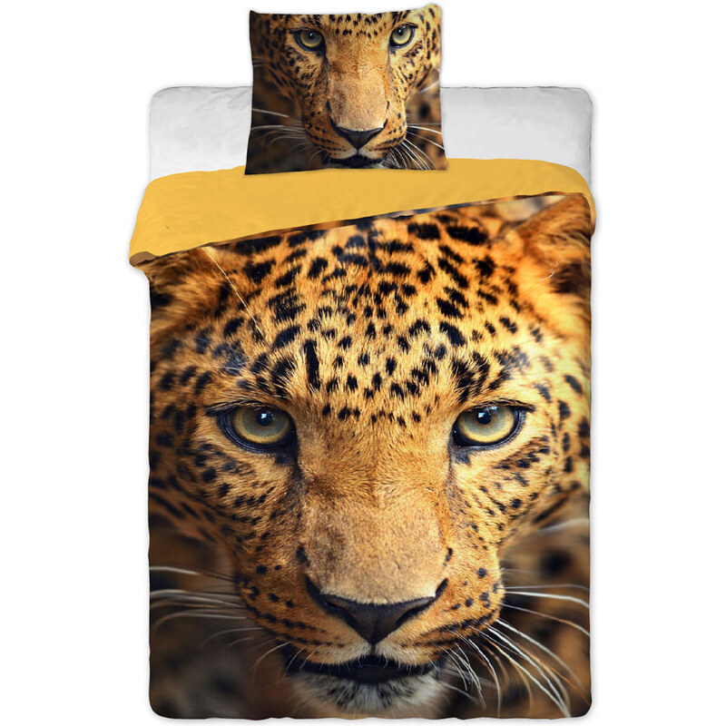 Jerry Fabrics Povlečení Leopard 2015 bavlna 140/200, 70/90 cm