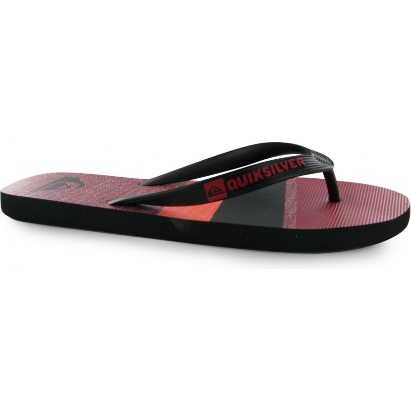 Quiksilver Sunstar Flip Flops Mens, red/black