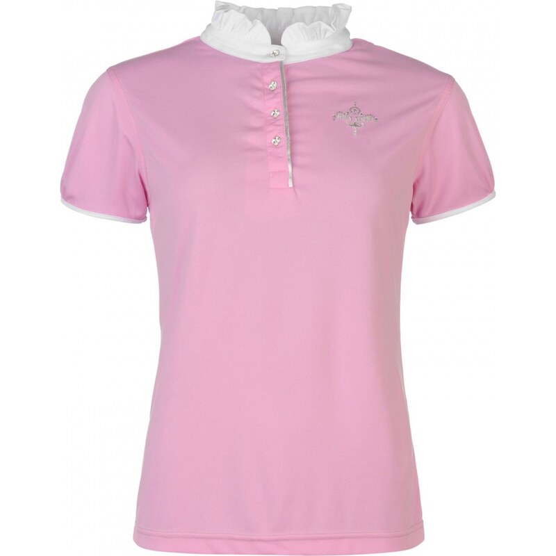 Just Togs Jewelled Polo Shirt Ladies, pink