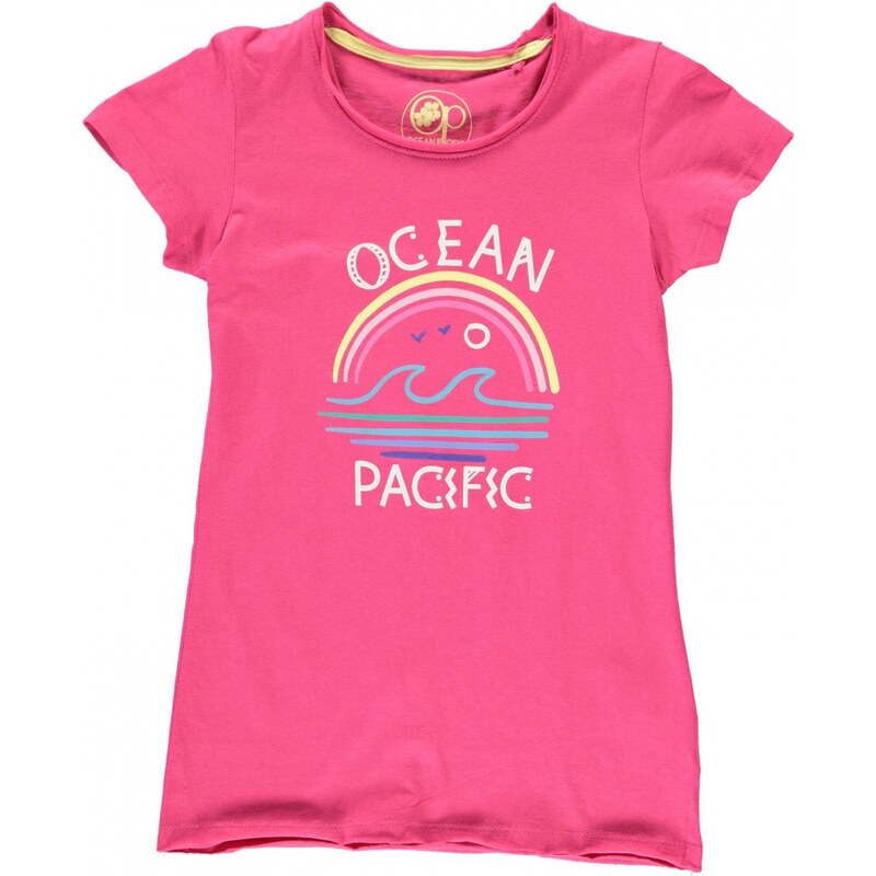 Ocean Pacific Graphic Scoop T Shirt Junior Girls, pink