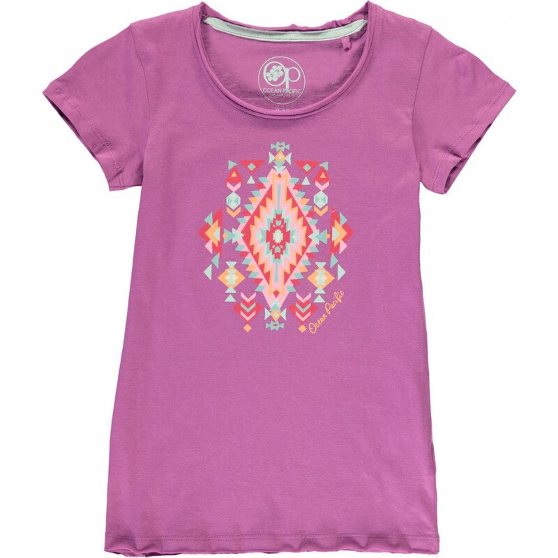 Ocean Pacific Graphic Scoop T Shirt Junior Girls, purple