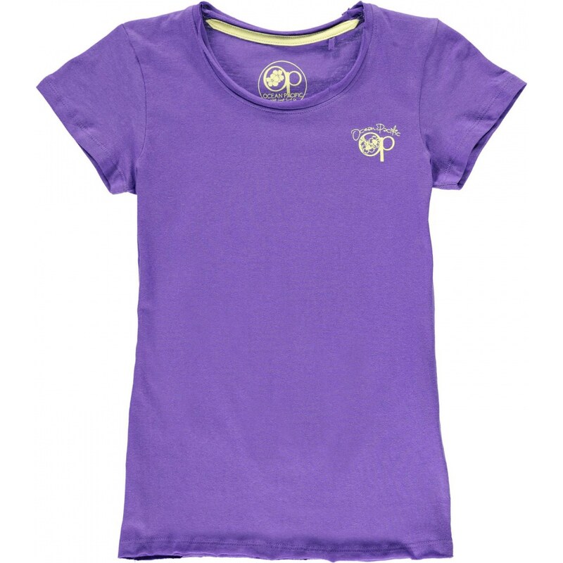 Ocean Pacific Long Scoop T Shirt Junior Girls, purple